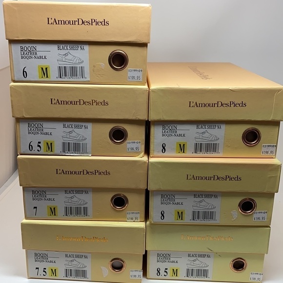 L’Amour Des Pieds Boqin black sheep leather sandals - Picture 8 of 9